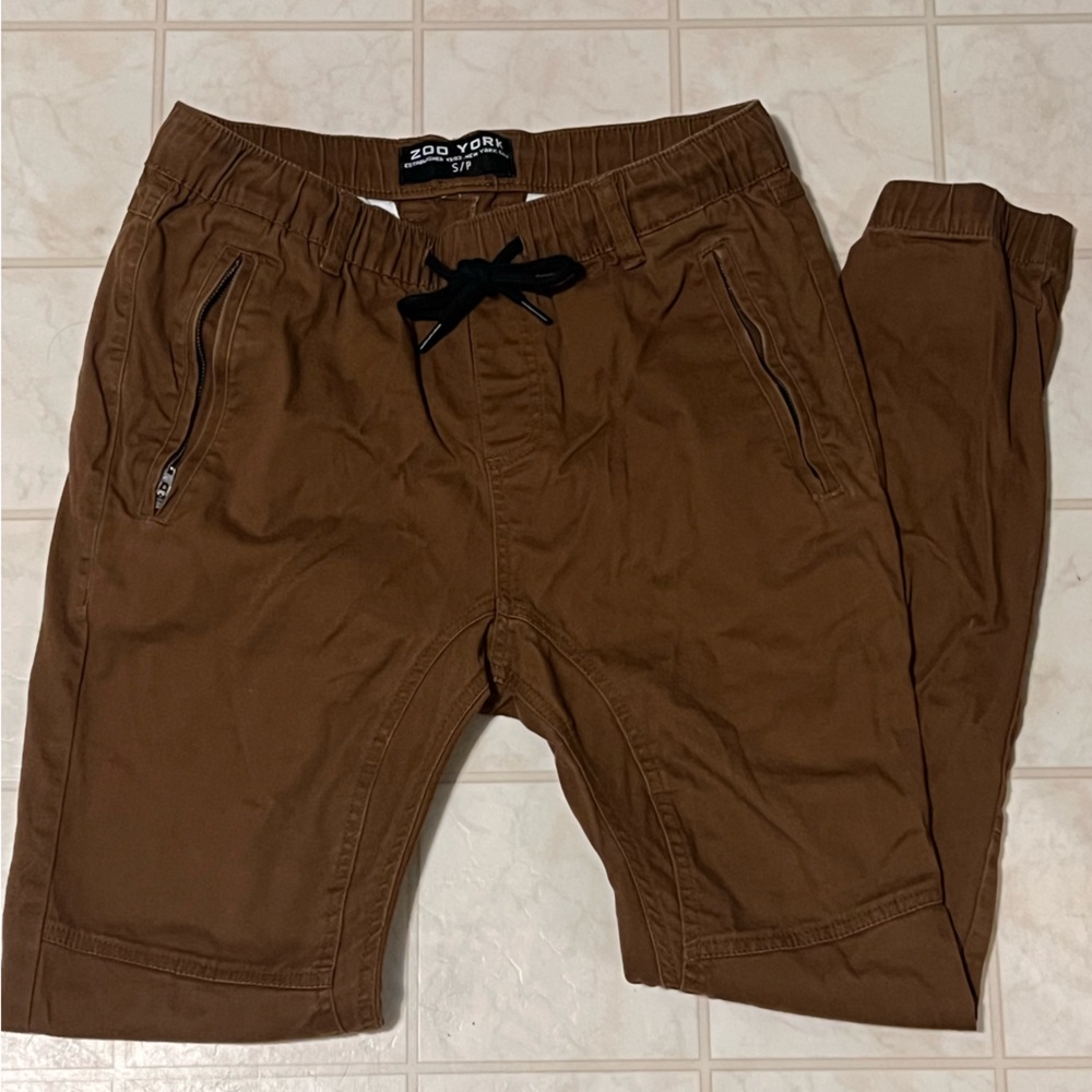 Zoo York Brown Casual Jogger Pants with Drawstring
